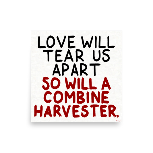 Love Will Tear Us Apart: Art Print