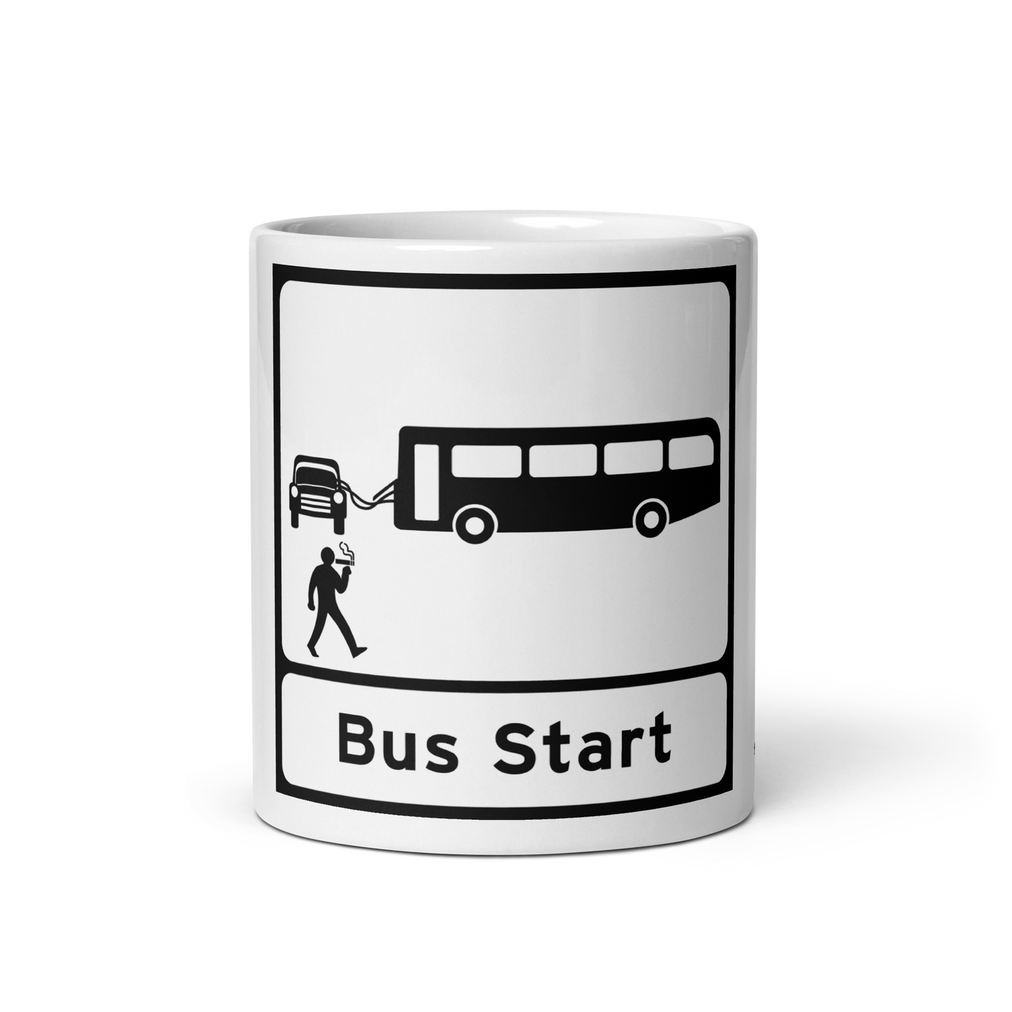 Bus Start: 11oz White Glossy Mug