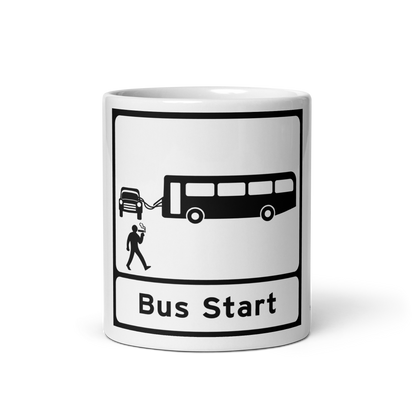 Bus Start: 11oz White Glossy Mug