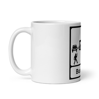 Bus Start: 11oz White Glossy Mug