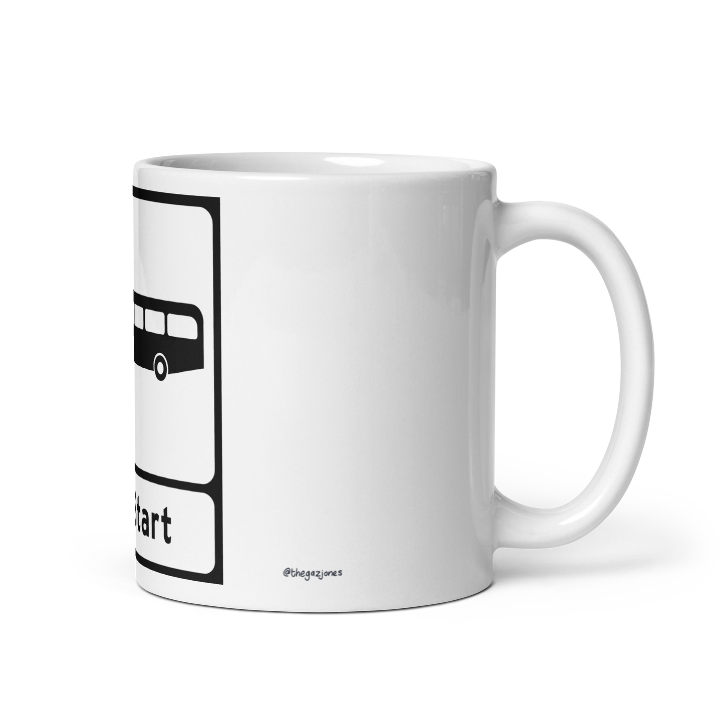 Bus Start: 11oz White Glossy Mug