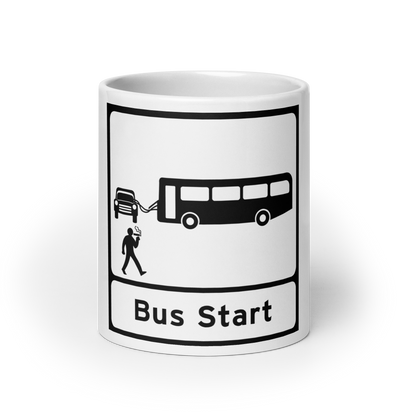 Bus Start: 11oz White Glossy Mug